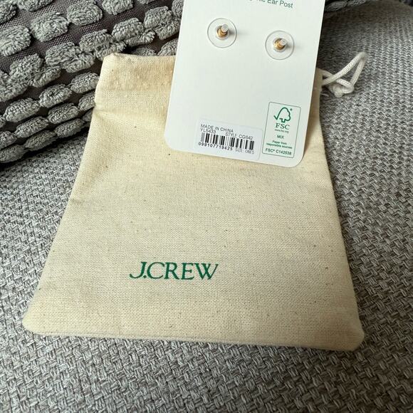 J. Crew Shiny Matte Gold Sculptural link earrings - Picture 8 of 9